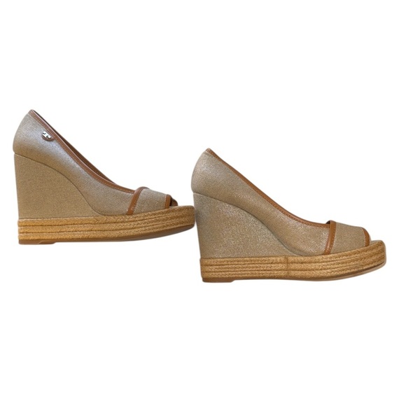 Tory Burch Peep Toe Wedges - Picture 1 of 7